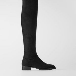 ZARA FLAT HEELED OVER-THE-KNEE BOOTS
